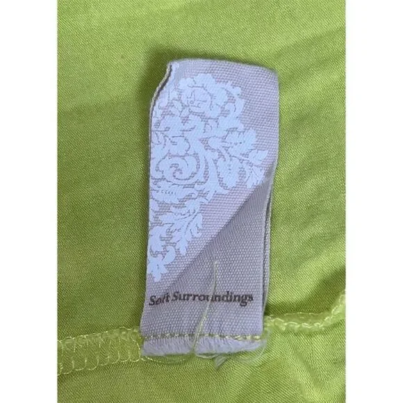 Soft Surroundings Ainsley Dress XL Chartreuse Sleeveless Knee Length Dress - Picture 6 of 6